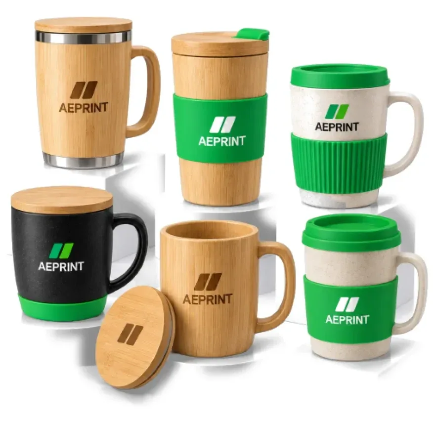 Бамбуковые кружки с логотипом — AEPRINT