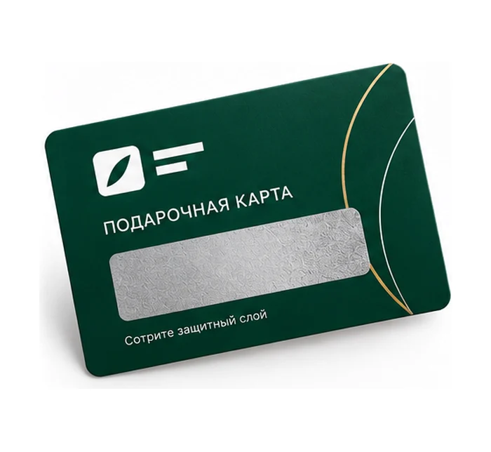 Пластиковая скретч-карта с логотипом