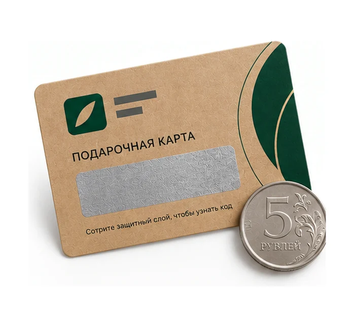 Картонная скретч-карта с логотипом