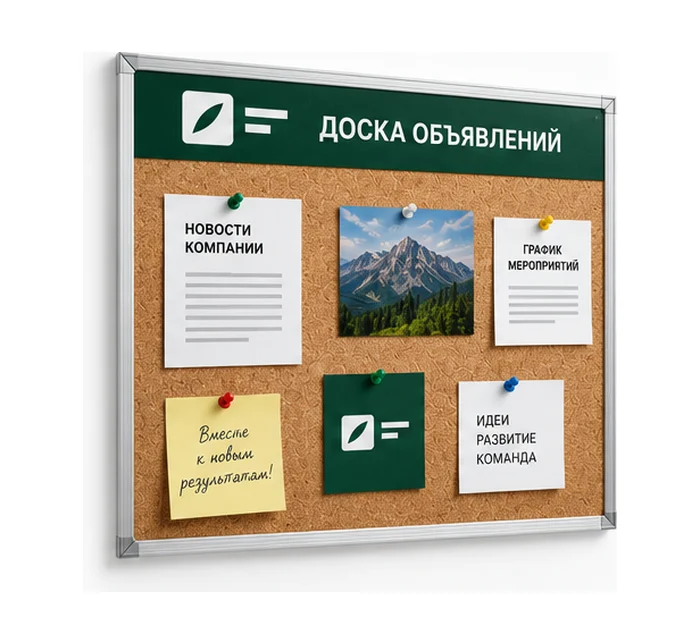 Доска объявлений с логотипом